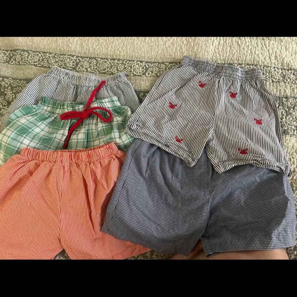 Boutique Kids Striped and Plaid Shorts Set (set of 5)